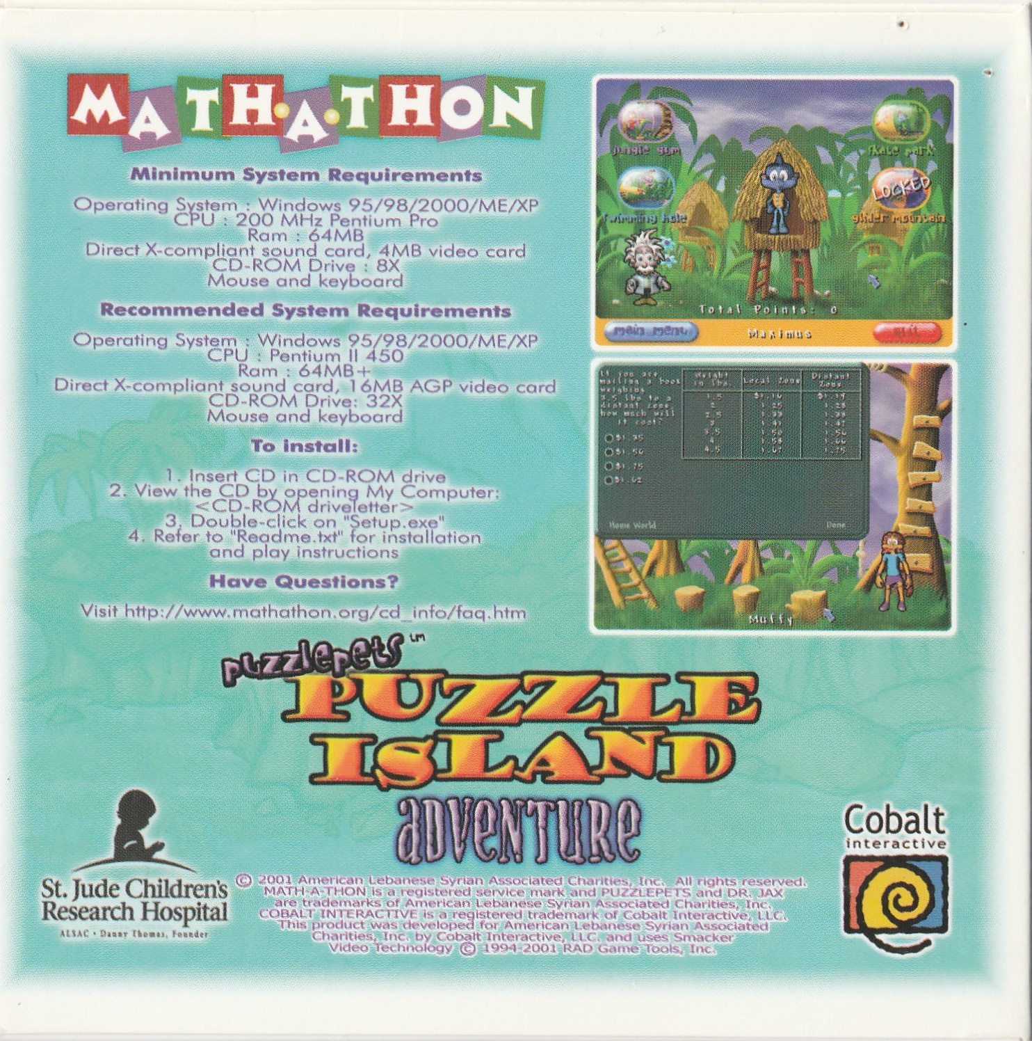 MathAThon Presents Puzzlepets™ Puzzle Island Adventure Cobalt